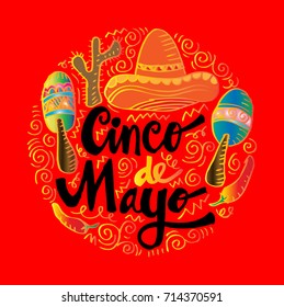 Cinco De Mayo, Hand lettering poster