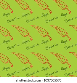 Cinco de Mayo happy may 5 chili pattern in vector format.