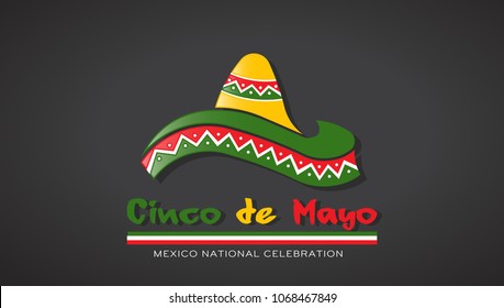 Cinco de Mayo Hat Celebration. Vector Illustration