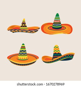 Cinco de Mayo hat or Mexican sombrero hat vector illustration