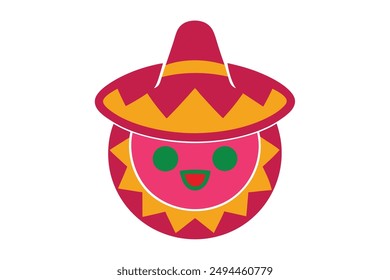 Cinco de Mayo Kopf Vektorgrafik: Cartoon, Clipart und Line Art für festliches Design