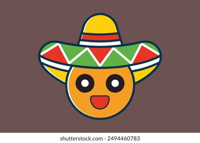 Cinco de Mayo Kopf Vektorgrafik: Cartoon, Clipart und Line Art für festliches Design