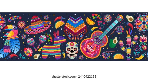 cinco de mayo header concept. vector illustration