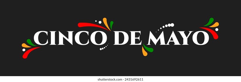 Cinco de Mayo holiday banner design. Vector illustration. (Translation: May 5th)