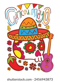 Cinco de mayo holiday flyer or banner for Mexican fiesta celebration, vector background. Mexico 5 May holiday festival or party event poster