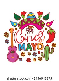 Cinco de mayo holiday flyer or banner for Mexican fiesta celebration, vector background. Mexico 5 May holiday festival or party event poster