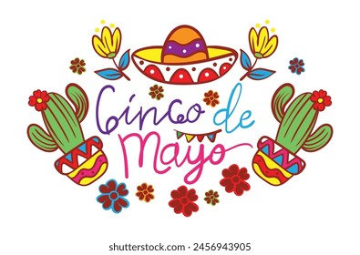 Cinco de mayo holiday flyer or banner for Mexican fiesta celebration, vector background. Mexico 5 May holiday festival or party event poster