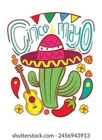 Cinco de mayo holiday flyer or banner for Mexican fiesta celebration, vector background. Mexico 5 May holiday festival or party event poster