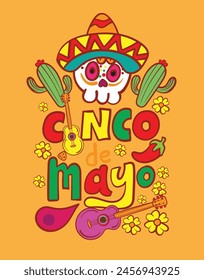 Cinco de mayo holiday flyer or banner for Mexican fiesta celebration, vector background. Mexico 5 May holiday festival or party event poster