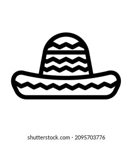 cinco de mayo holiday line icon vector. cinco de mayo holiday sign. isolated contour symbol black illustration