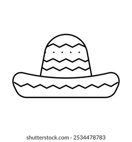 cinco de mayo holiday line icon vector. cinco de mayo holiday sign. isolated contour symbol black illustration