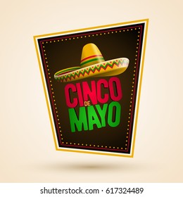 Cinco de Mayo holiday poster design. Vector illustration. 