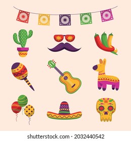 cinco de mayo icon in flat desig