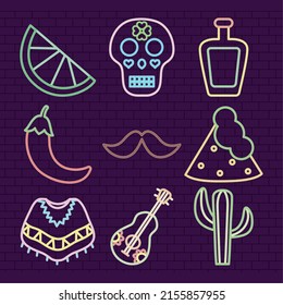 cinco de mayo icon set