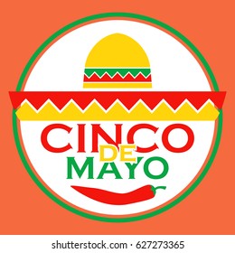 Cinco De Mayo icon. Vector illustration