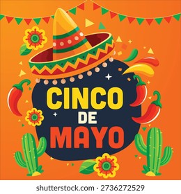 Cinco de mayo illustration post design