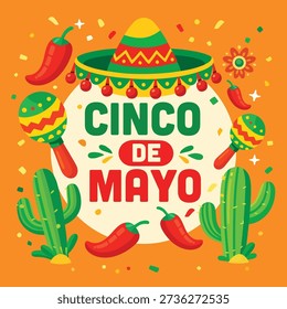 Cinco de mayo illustration post design
