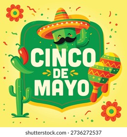 Cinco de mayo illustration post design