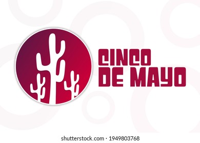 Cinco de Mayo. Inscription May 5 in Spanish. Holiday concept. Template for background, banner, card, poster with text inscription. Vector EPS10 illustration