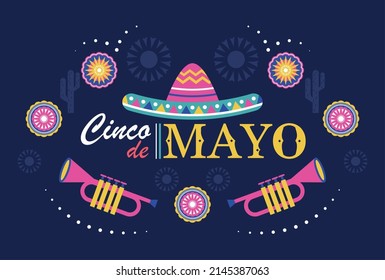 cinco de mayo invitation with hat