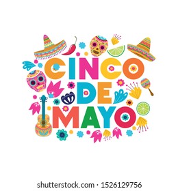 cinco de mayo label isolated icon vector illustration design