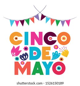 cinco de mayo label isolated icon vector illustration design