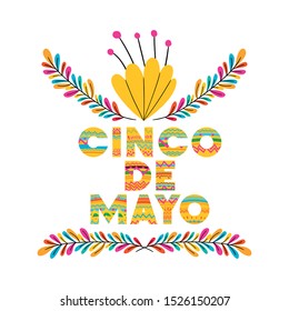 cinco de mayo label isolated icon vector illustration design