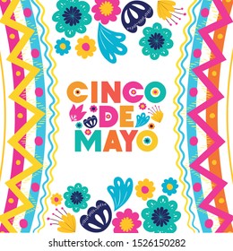 cinco de mayo label isolated icon vector illustration design