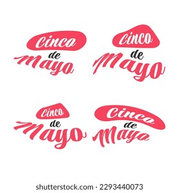Cinco De Mayo Label Isolated on White Background. Can be Used for Banner, Poster, and Greeting Card