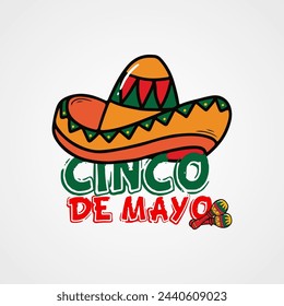 Cinco de mayo with lettering. May 5, federal holiday in Mexico. Cinco de mayo vector.