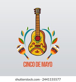 Cinco de mayo with lettering. May 5, federal holiday in Mexico. Cinco de mayo vector.