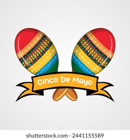 Cinco de mayo with lettering. May 5, federal holiday in Mexico. Cinco de mayo vector.