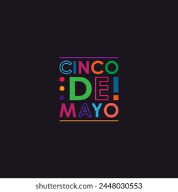 Cinco De Mayo logo icon sign background The 5th May National holiday in Mexico Modern trendy design style Fashion print for clothes greeting invitation card flyer banner poster cover book ad website