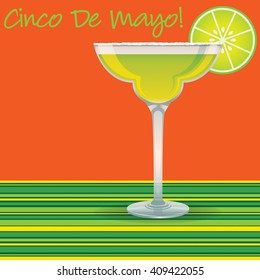 "Cinco de Mayo" Margarita card in vector format.