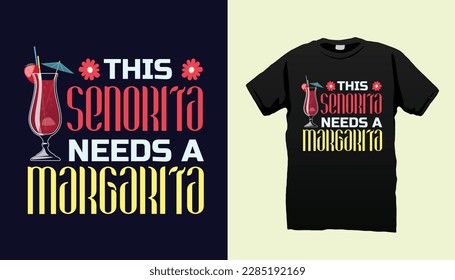 Cinco de mayo  Margarita t-shirt design vector