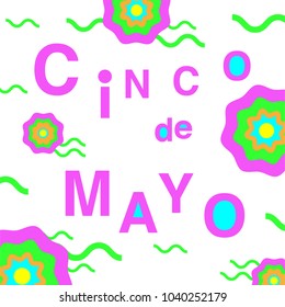 Cinco de Mayo - May 5, federal holiday in Mexico. Fiesta banner and poster design.