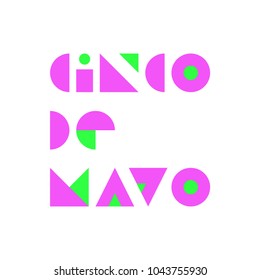 Cinco de Mayo - May 5, federal holiday in Mexico. Fiesta banner and poster design. Punchy colors.