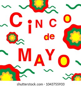 Cinco de Mayo - May 5, federal holiday in Mexico. Fiesta banner and poster design.