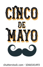 Cinco de Mayo - May 5, federal holiday in Mexico. Fiesta banner and poster design with flags, flowers, decorations