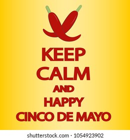 Cinco de Mayo - May 5, federal holiday in Mexico. Fiesta banner and poster design with chilli