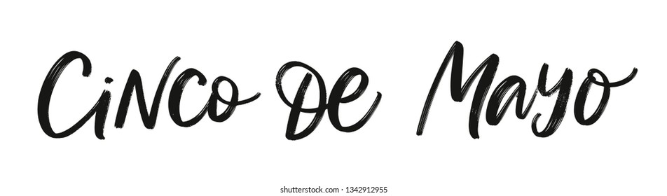 Cinco de Mayo - May 5, federal holiday in Mexico. vector holiday lettering