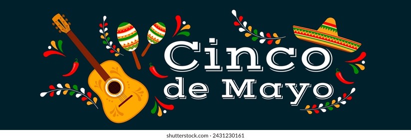 Cinco de Mayo, May 5. Mexican holiday celebration background design. Vector illustration. (Translation: May 5th)