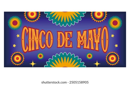 Cinco de Mayo May 5, federal holiday in Mexico. Fiesta banner and poster design. flat vector modern illustration 