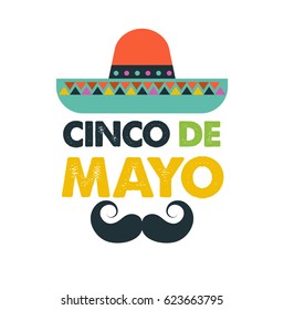 Cinco de Mayo - 5. Mai, Urlaub auf Bundesebene in Mexiko. Fiesta-Banner und Plakatdesign, Grußkarte