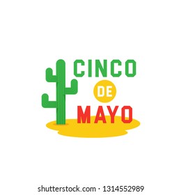 Cinco de Mayo -May 5th- typography banner vector. Mexico design for fiesta cards or party invitation and poster. Collection of Cinco de Mayo design vector illustration elements - Vector