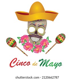 Cinco De Mayo. May 5th in Mexico. Realistic holiday attributes. mexican style