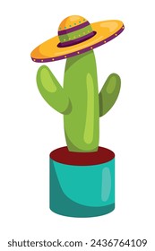 cinco de mayo mexican cactus illustration design