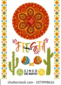 Cinco De Mayo Mexican card design. Mexican holiday background. Mexican greeting card