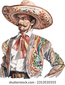 Cinco DE Mayo with Mexican costume, wear Mexican clothes