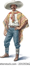 Cinco DE Mayo with Mexican costume, wear Mexican clothes